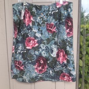 J.Jill floral stretch pencil skirt - size large